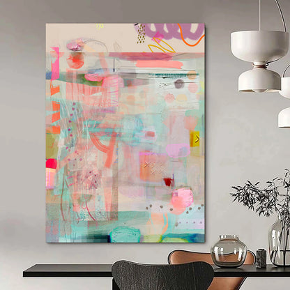 Custom Hand-Painted Abstract Art for Dining Room & Living Room LargeART1815