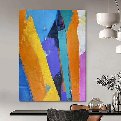 Energetic Hand - Painted Textured Abstract for Office & Bedroom DKH1343