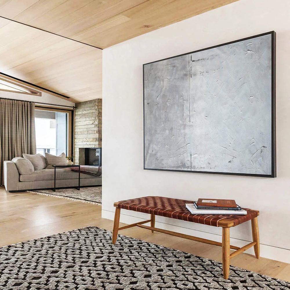 Opulent Original Grandiose Textured Hand - Painted Abstract Mural for Lavish Environments DKH848