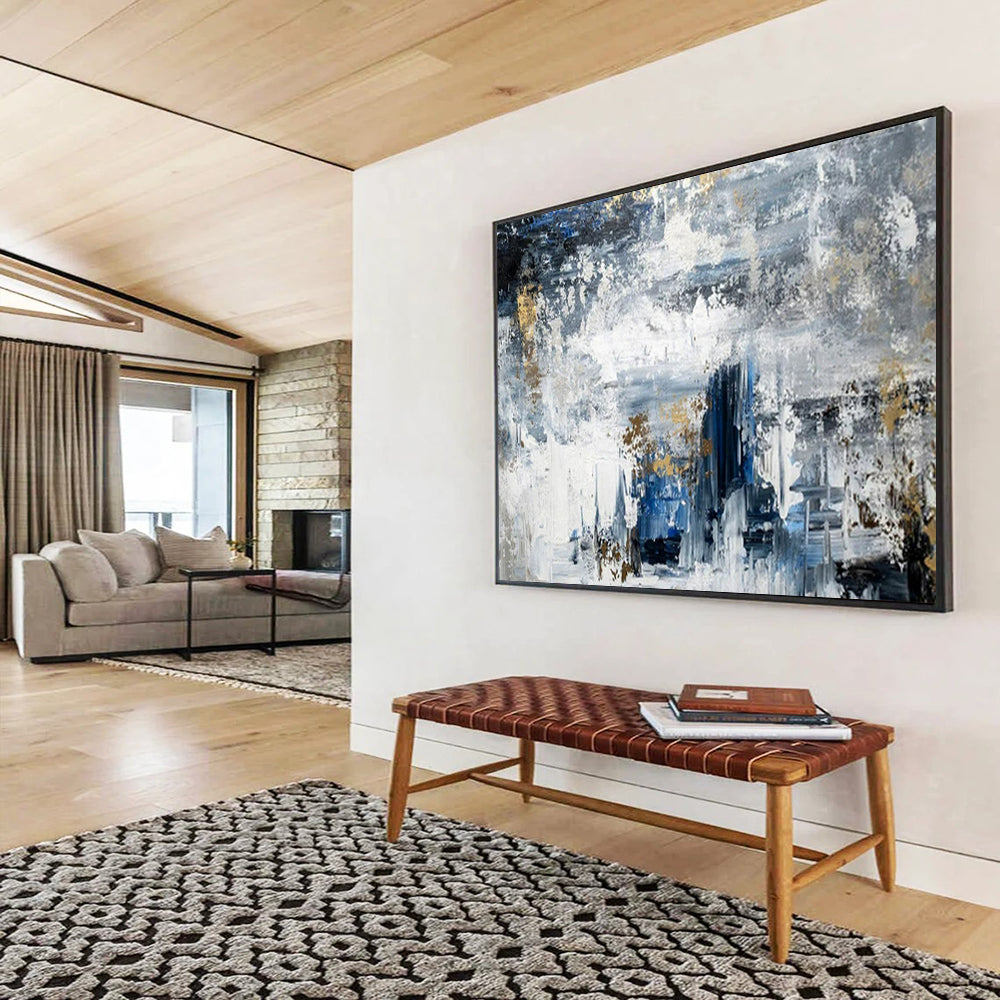Peaceful Large - Format Abstract Painting for Bedroom & Hallway LargeART1623