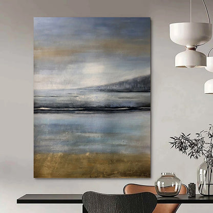 Tall - Stretch Vertical Hand - Painted Textured Custom Abstract Hymn for Hotel and Bedroom DKH1576