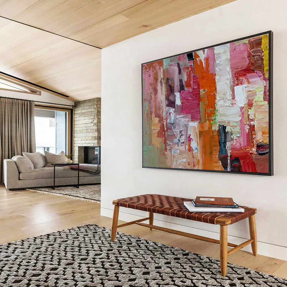 Large - Sized Abstract Canvas for Bedroom & Dining Room DKH375