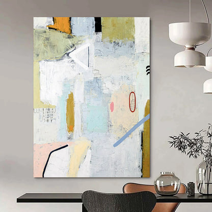 Glamorous Gigantic-Scale Hand-Painted Abstract Wall Murals: Enrich Your Dining Room & Living Room LargeART2390