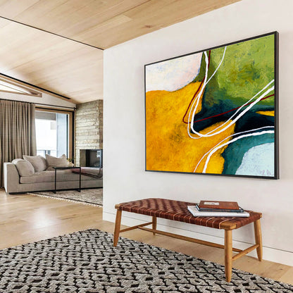 Vast - Scale Hand - Painted Abstract Canvas for Living Room & Bedroom DKH551