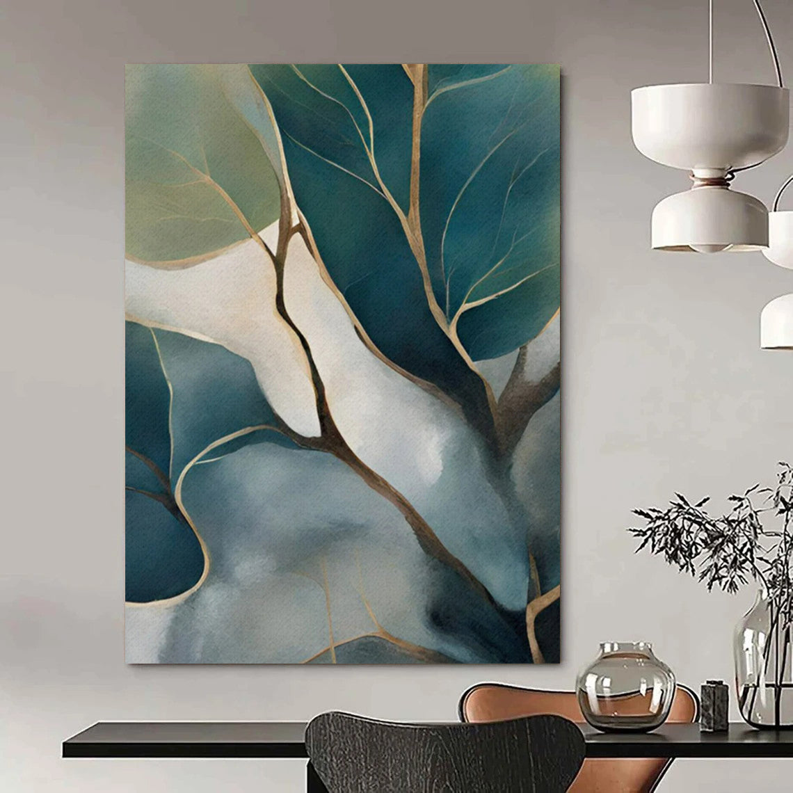 Massive-Sized Hand-Painted Abstract Artwork for Office Boardroom & Strategy Room LargeART2253