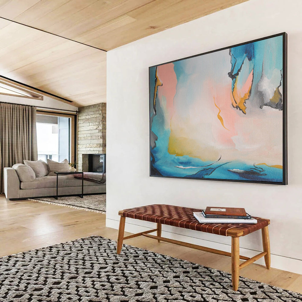 Custom - Crafted Oversized Abstract Art for Corporate Office DKH021