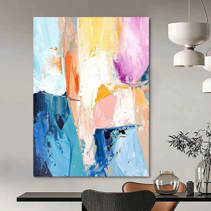 Big-Size Handmade Abstract Art: Textured Details for Dining Room & Hotel DTP280