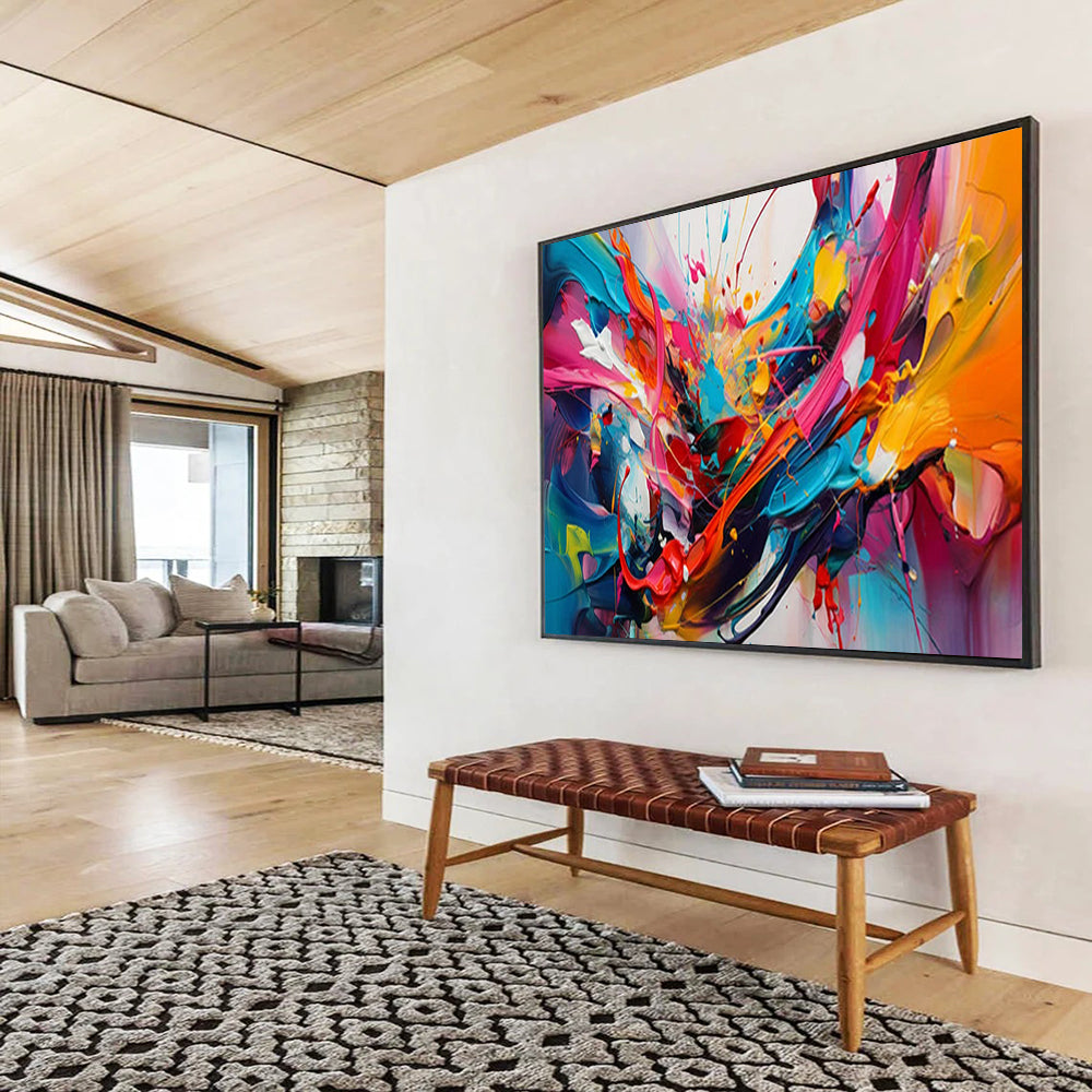 Bold Fearless Oversized Abstract Wall Art for Bar & Hotel Lobby LargeART1812