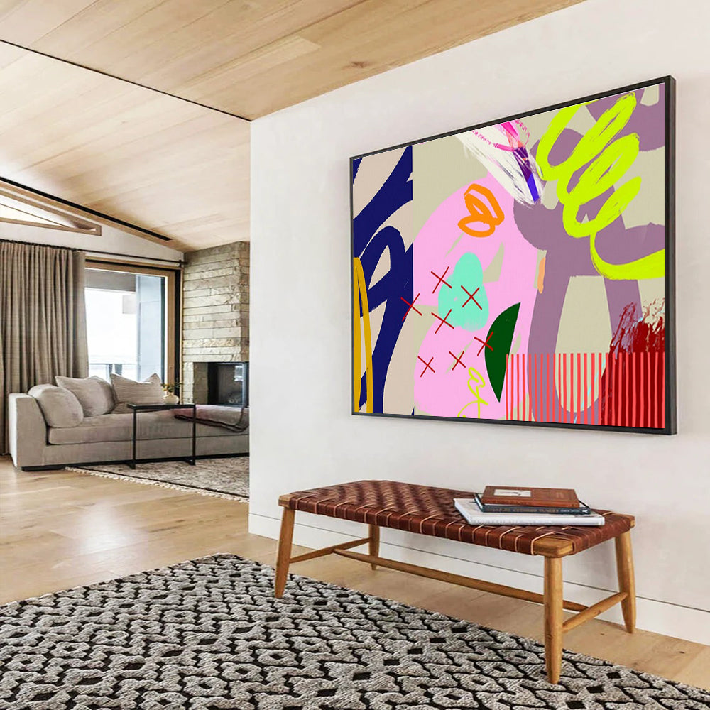 “Eclipse Pulse” Oversized Abstract Art for Office & Dining Room DKH200