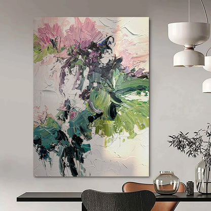 Large Custom Abstract Artworks: Hand-Painted Textures for Living Room & Hallway DTP271