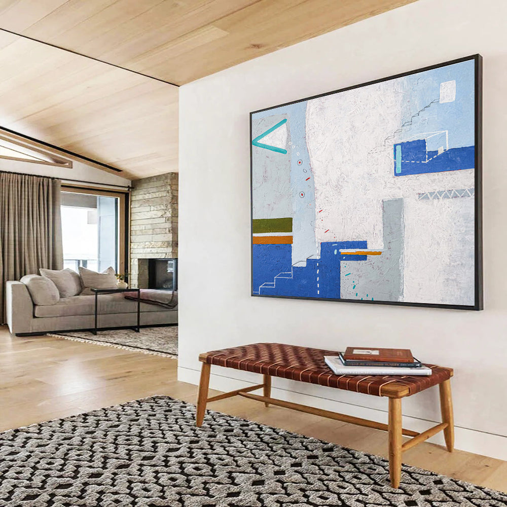 Vast Hand - Painted Textured Abstract Mural for Hallway & Living Room DKH571