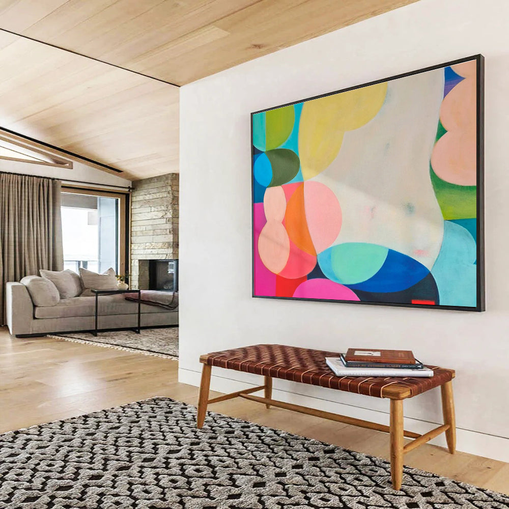 Custom - Crafted Oversized Abstract Mural for Arcade DKH056