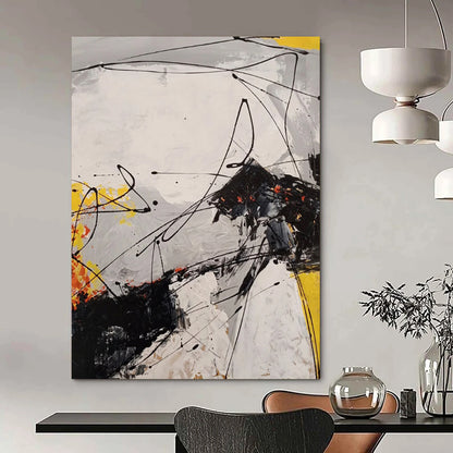 Vast - Dimensioned Hand - Painted Custom Abstract Creation for Living Room and Hotel DTP054