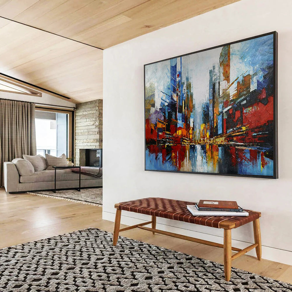 Serene Large - Format Abstract Painting for Entryway & Bedroom LargeART1673