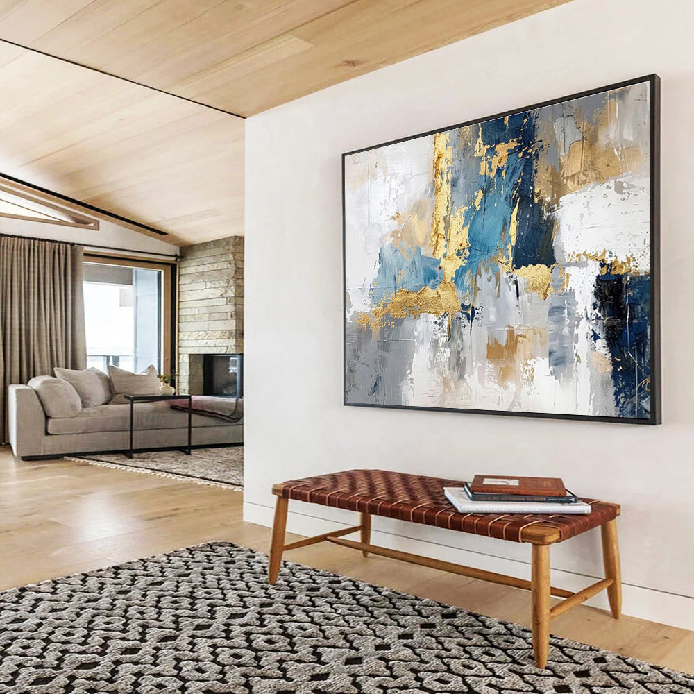“Rhythmic Waves” Colossal Abstract Artwork for Dining Room & Bar DKH344