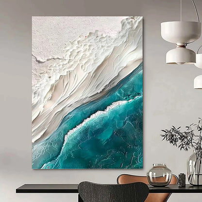 Stunning Hand - Painted Textured Abstract Painting on Canvas for Living Room & Hotel DKH1394