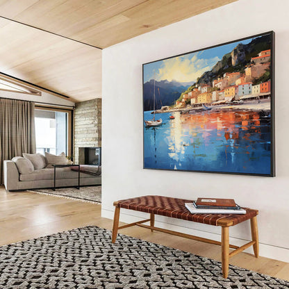 Serene Large Abstract Artwork for Bedroom & Hallway DKH877