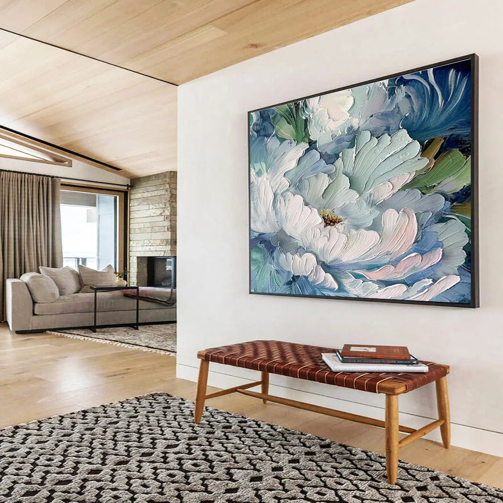 Grand Hand - Painted Abstract Textured Wall Mural for Interior Transformation DKH675