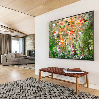 Elegant Large Abstract Wall Art with Graceful Textured Curves for Office & Living Room DKH922