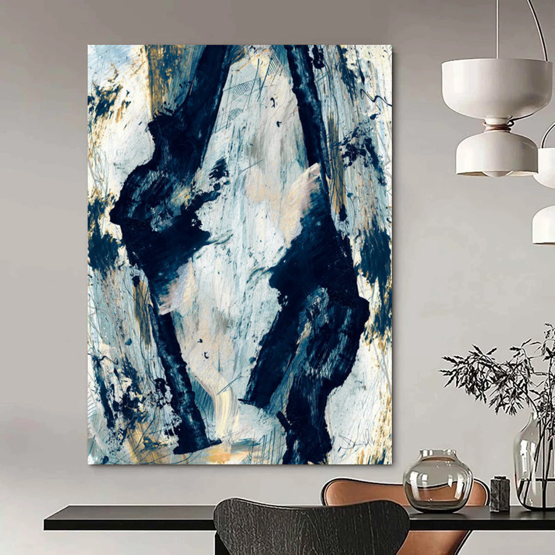 Big-Size Custom Abstract Paintings: Hand-Painted Textures for Your Space DTP172