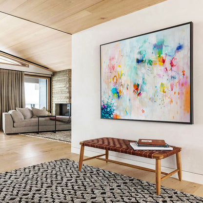 Vast Hand-Painted Abstract Wall Art for Office & Bar LargeART1501