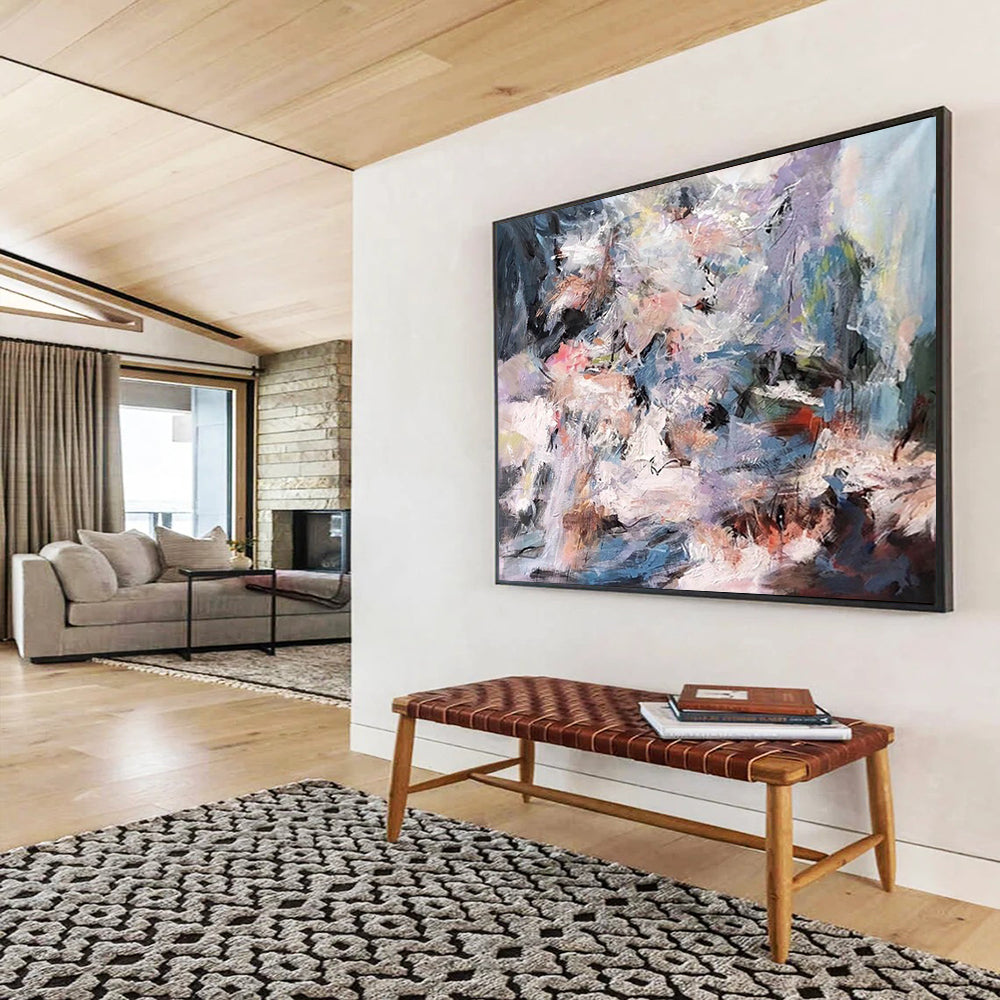 Color - Blended Abstract: A Vivid Centerpiece for Modern Interiors DLZ151