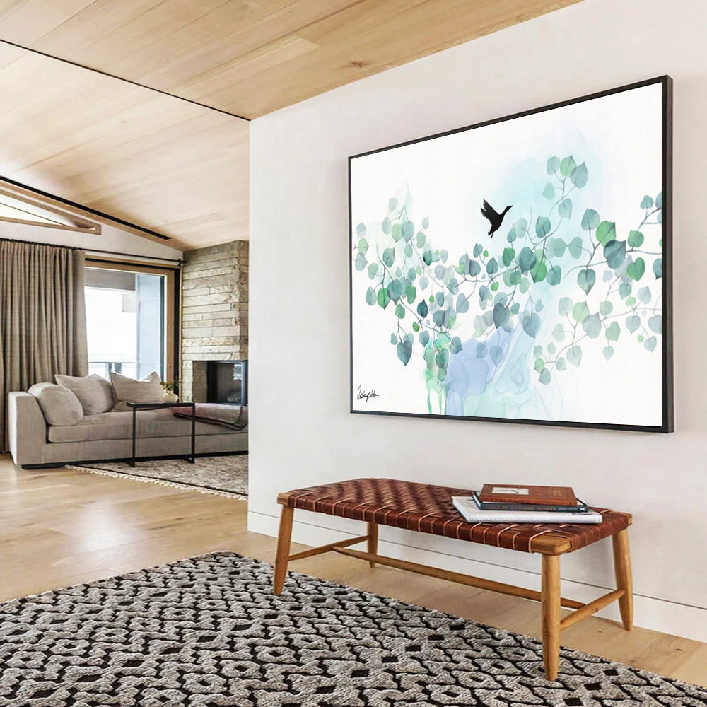 Extra - Large Hand - Painted Abstract Gem for Living Room & Bedroom DKH539