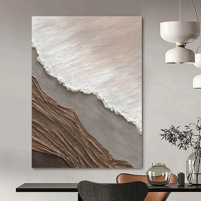 Large - Scale Hand - Painted Custom Textured Abstract on Canvas for Living Room & Office DKH1036