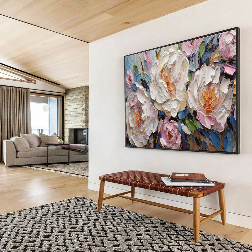 Peaceful Large Abstract Canvas for Bedroom & Dining Room DKH891