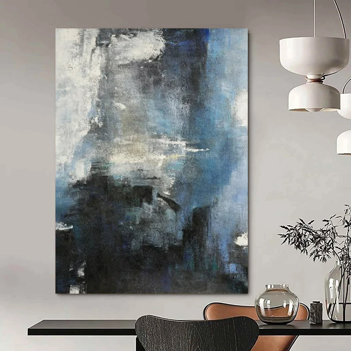 Huge-Scale Hand-Painted Abstract Art for Office & Entryway LargeART2335
