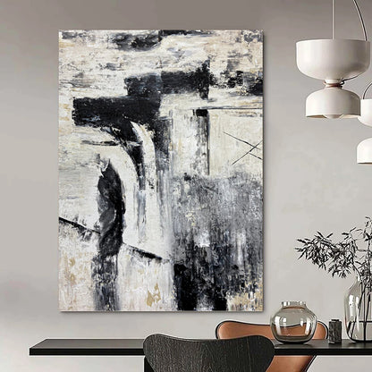 Large Vertical Custom Abstract Hand - Painted Gem for Bar and Entryway DKH1680