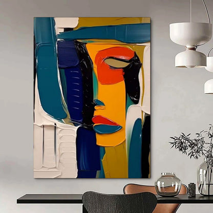 Large-Scale Custom Hand-Painted Abstract Art for Living Room & Hotel LargeART1907