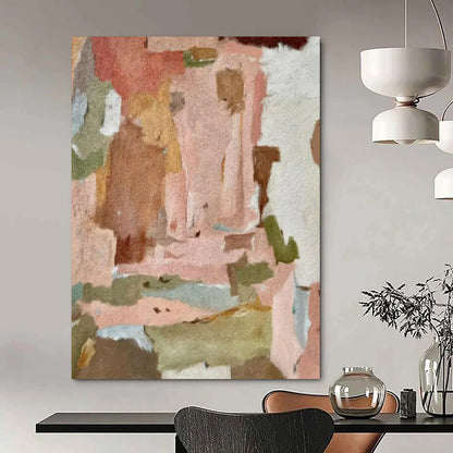 Enormous-Sized Hand-Painted Abstract Installations for Dining Room & Hallway LargeART2285
