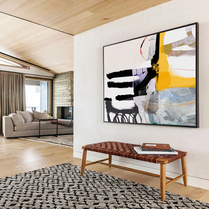 Bold Color Block Collage - Modern Living Room Statement DLZ112