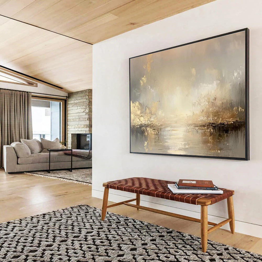 “Harmonic Visions” Large - Format Abstract Canvas for Dining Room & Living Room DKH323