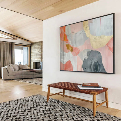 Idyllic Large - Scale Abstract Canvas for Bedroom & Entryway LargeART1761