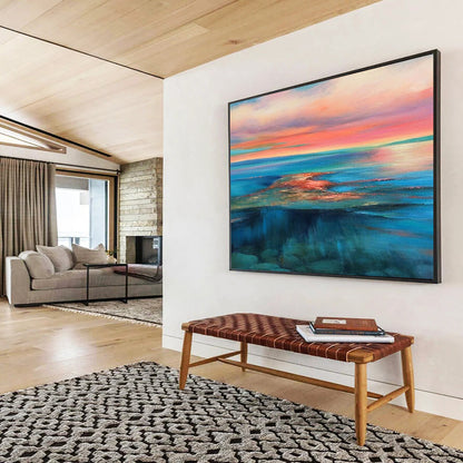 Colorful Coastal Sunset - Vibrant Living Room Centerpiece DLZ024