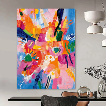 Custom Hand-Painted Abstract Art: Textured Styles for Bar & Hotel DTP287