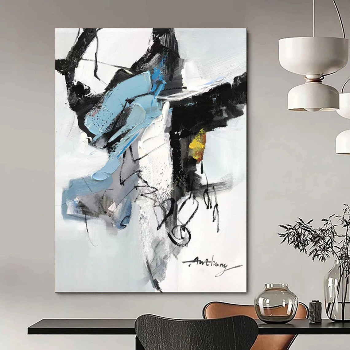 Underwater Textured Abstract Wall Art for Bathroom & Aquarium Room LargeART2086