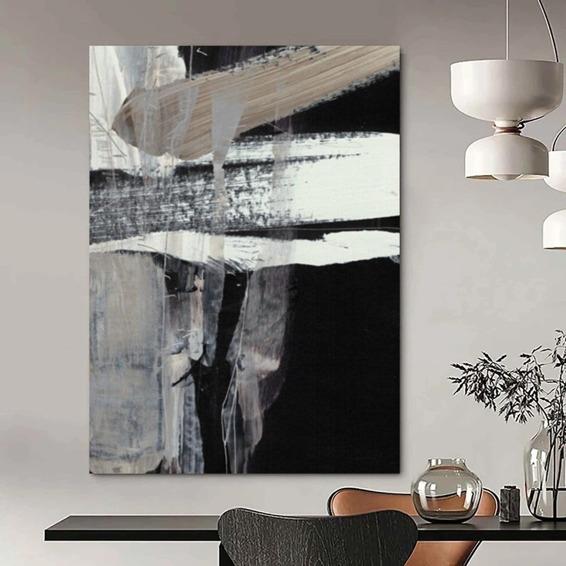 Custom Large Abstract Paintings: Handmade with Striking Textures DTP193
