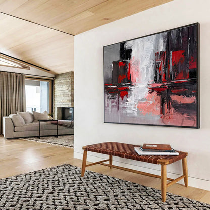 “Elegant Impulses” Large - Sized Abstract Canvas for Bedroom & Dining Room DKH263
