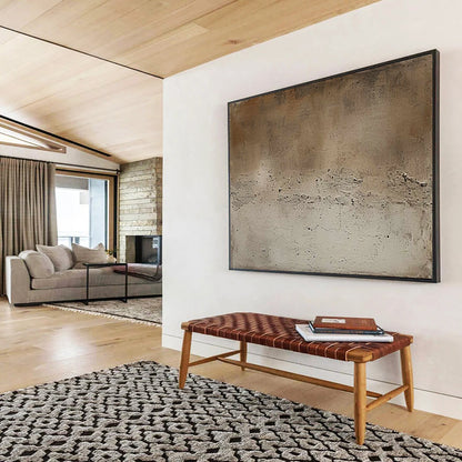 Textured Neutral Abstract - Minimalist Living Room or Office Art DLZ255