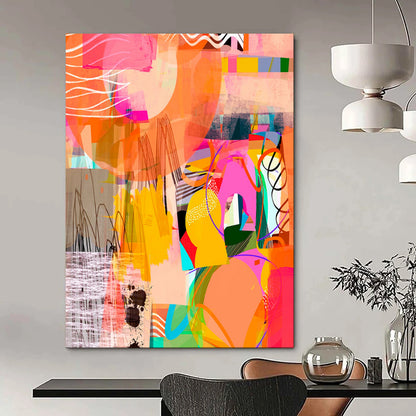 Custom Hand-Painted Abstract Art for Dining Room & Entryway LargeART1841