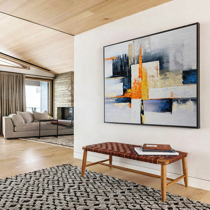 “Harmonic Horizons” Large - Format Abstract Mural for Bedroom & Dining Room DKH220