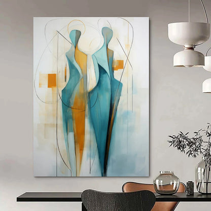Enormous Hand-Painted Abstract Installations for Living Room & Conservatory LargeART2234