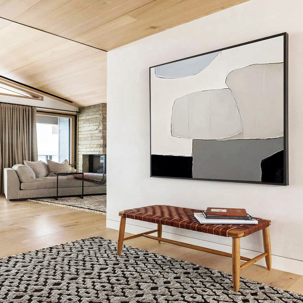 Extraordinary Hand - Painted Textured Abstract Art for Living Room & Bar DKH597