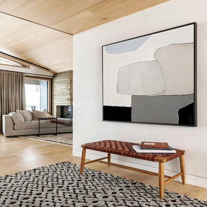 Extraordinary Hand - Painted Textured Abstract Art for Living Room & Bar DKH597