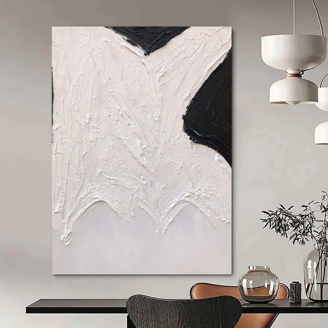 Hand-Painted Large Custom Abstract Paintings for Dining Room & Bar DTP405