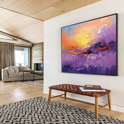 Purple & Orange Sunset Abstract - Dreamy Bedroom Escape DLZ084