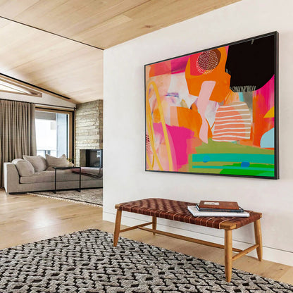 “Whispering Veils” Giant Abstract Wall Decor for Living Room & Hallway DKH205